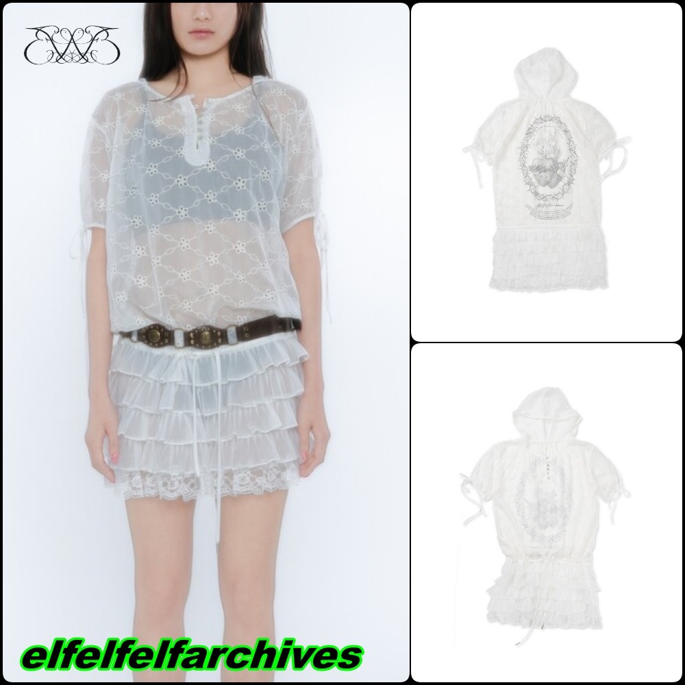 【elfelfelfarchives】LACE HOODIE DRESS