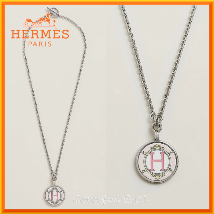 【エレガント】HERMES メダイユ ブラゾン PM Hロゴ ペンダント