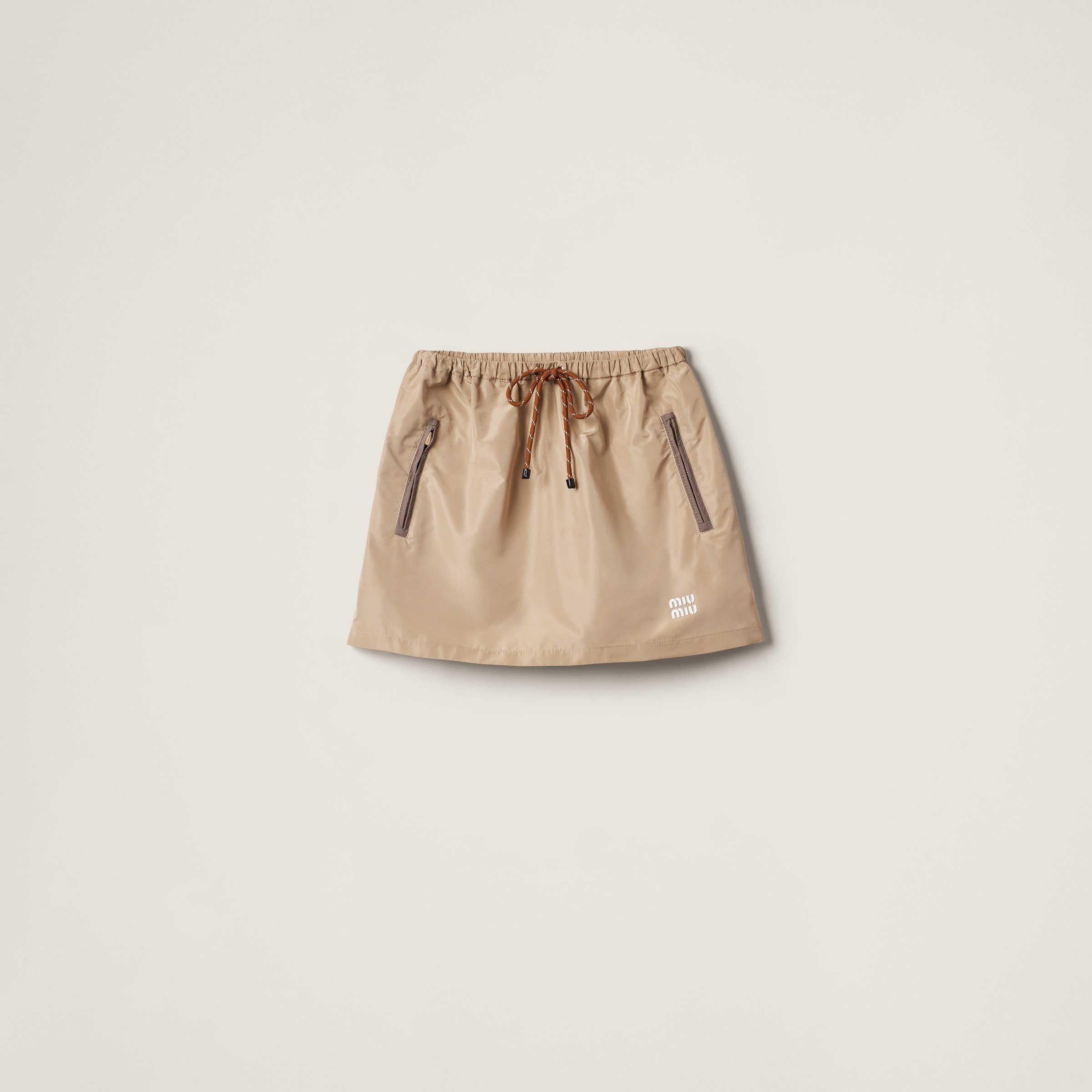 《送料無料》 MIU MIU Technical fabric miniskirt
