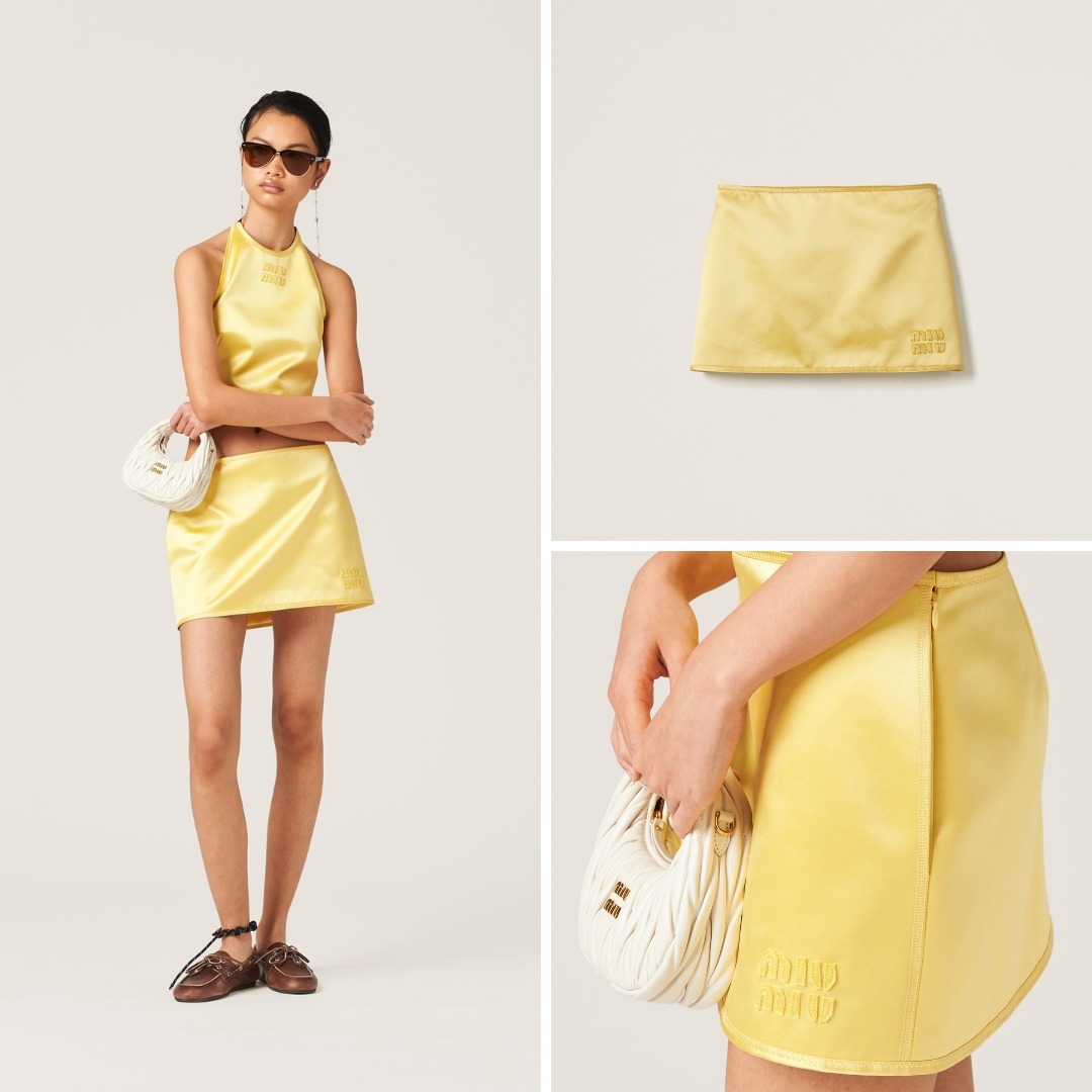 《送料無料》 MIU MIU Duchess miniskirt