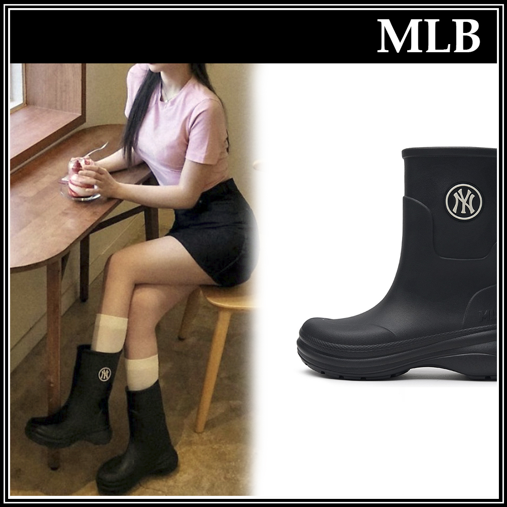 人気★レインブーツ【MLB】Bouncer Rainboots Black 23~26cm