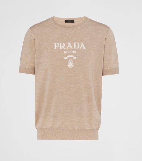 《送料無料》 PRADA Wool and cashmere crew-neck sweater