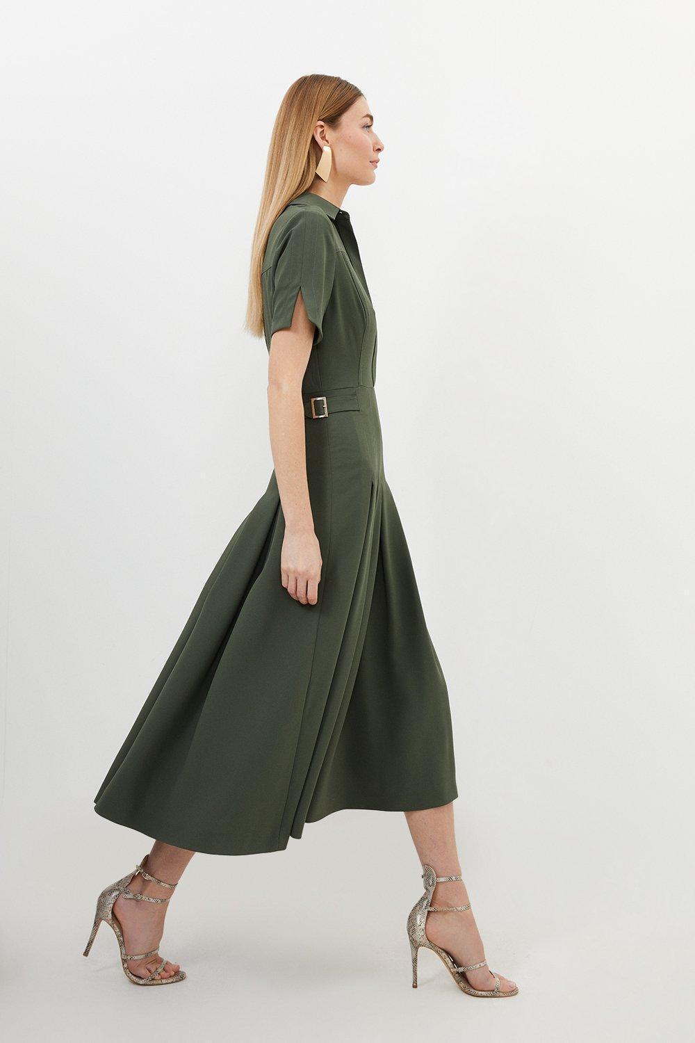 日本未入荷★Karen Millen プリーツシャツワンピース 日本未入荷☆Karen Millen プリーツシャツワンピース