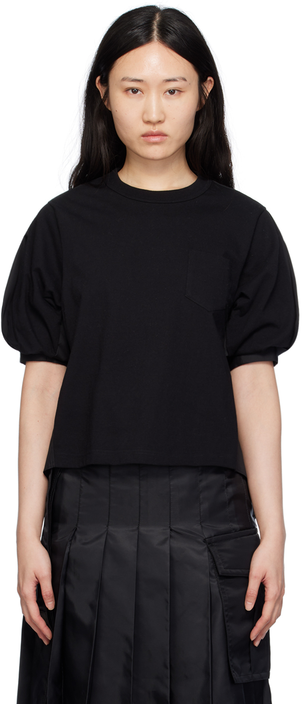 【関税込み】sacai ブラック パフ Tシャツ