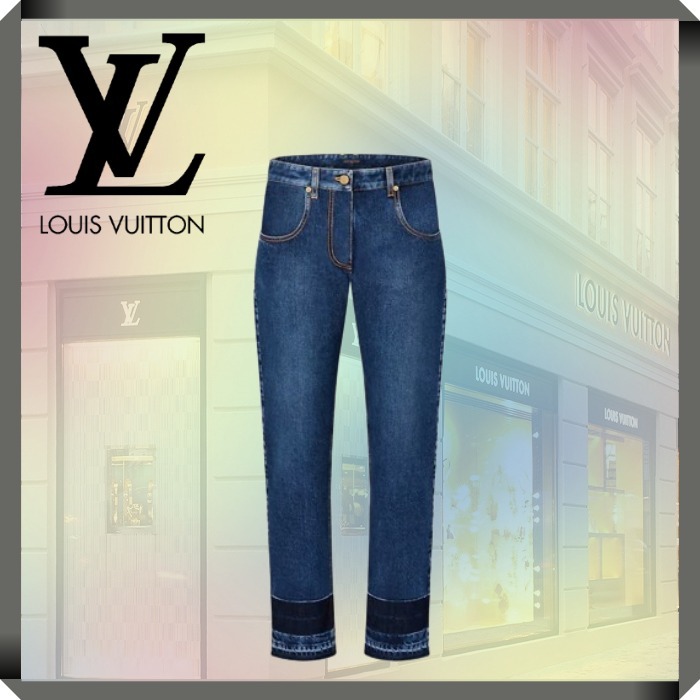 新作☆素敵☆Louis Vuitton☆ウォッシュローデニムジーンズ