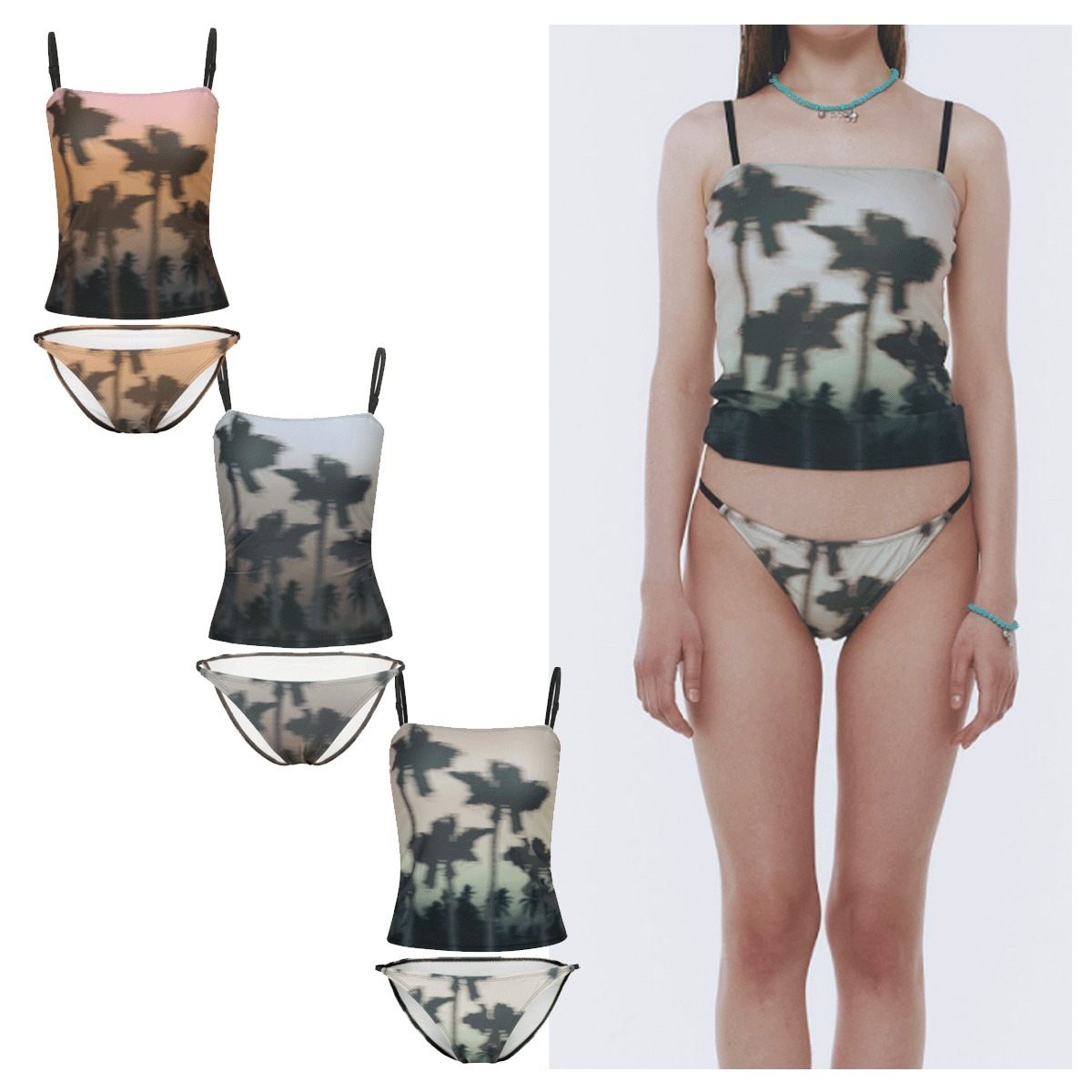 ビキニ PISCESS Palm Tree Tube Top Bikini 4BFK670
