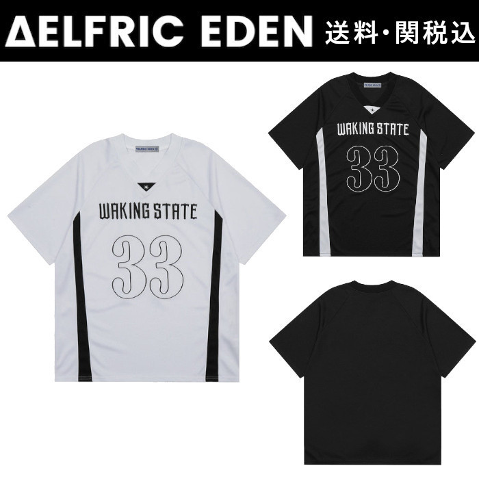 【Aelfric Eden】 刺繍 Vネック Tシャツ
