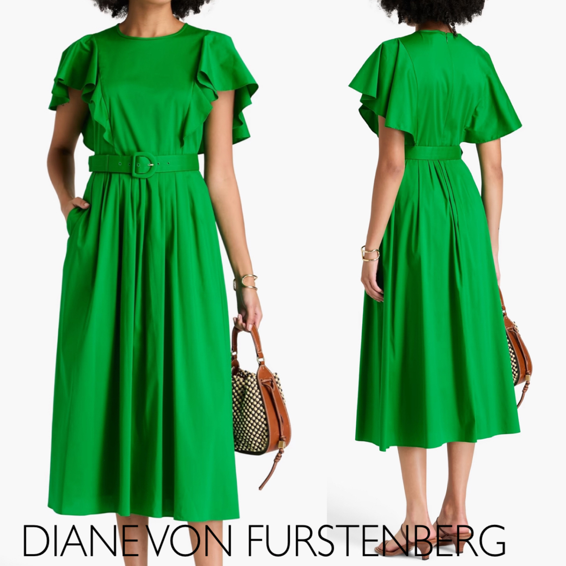 ラッフル★プリーツ★ワンピース★ DIANE VON FURSTENBERG