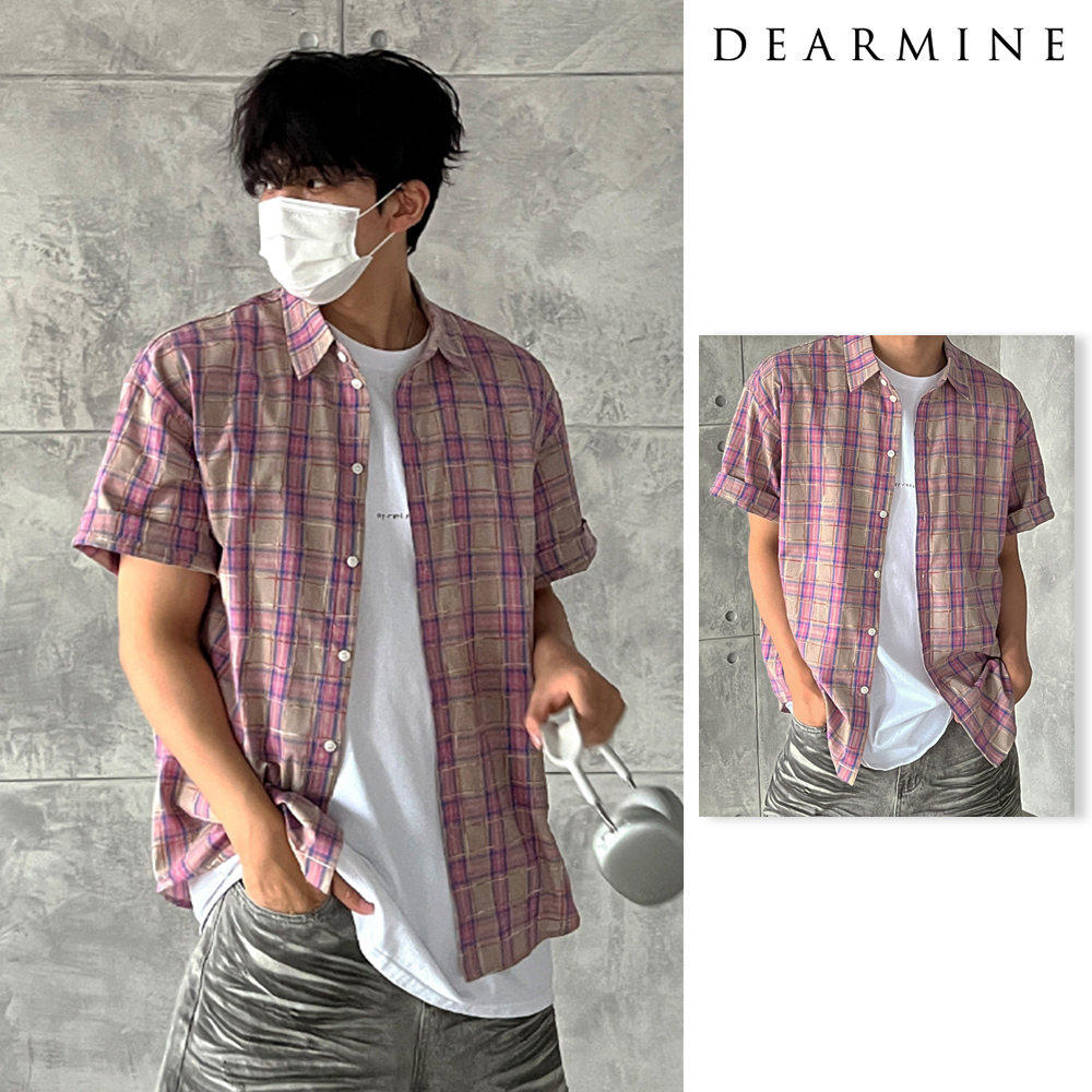 【DEARMINE】Tom Overfit Check Shirt