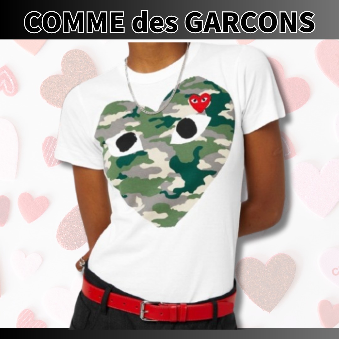 大人気☆【COMME des GARCONS】カモフラロゴ Tシャツ ホワイト 2