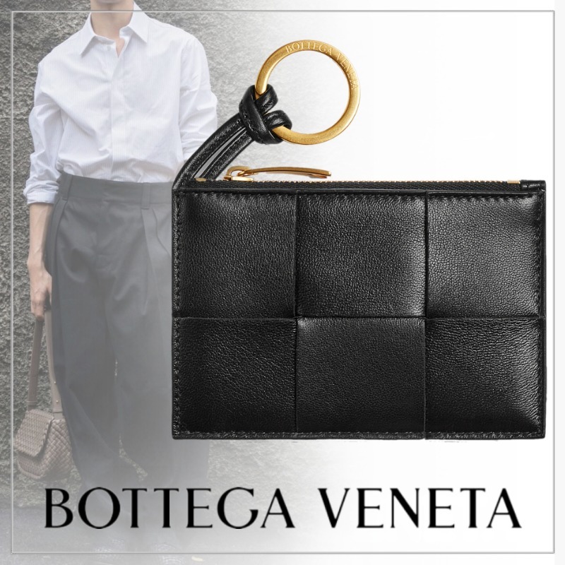 大注目 BOTTEGA VENETA◆レザー キーチェーンケース 小銭入れ付