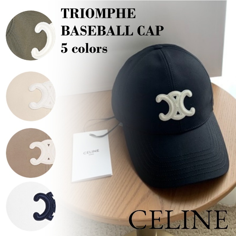 CELINE M グレージュベースボールキャップ