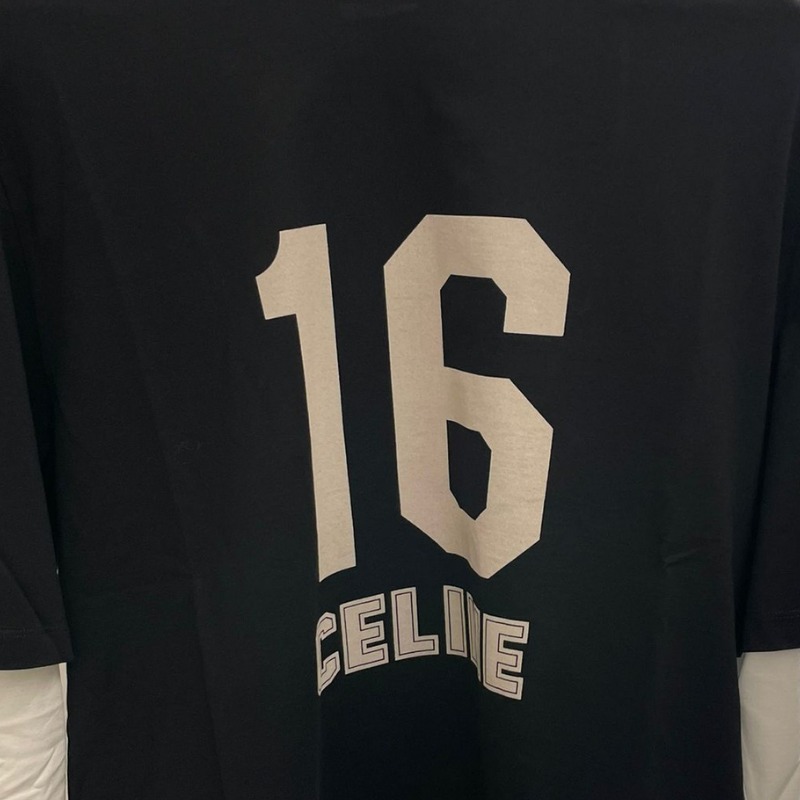 ★重ね着風デザイン★【CELINE】オーバーサイズロンT 楽天市場】tシャツレディース長袖 重ね着風カットソー ゆったり
