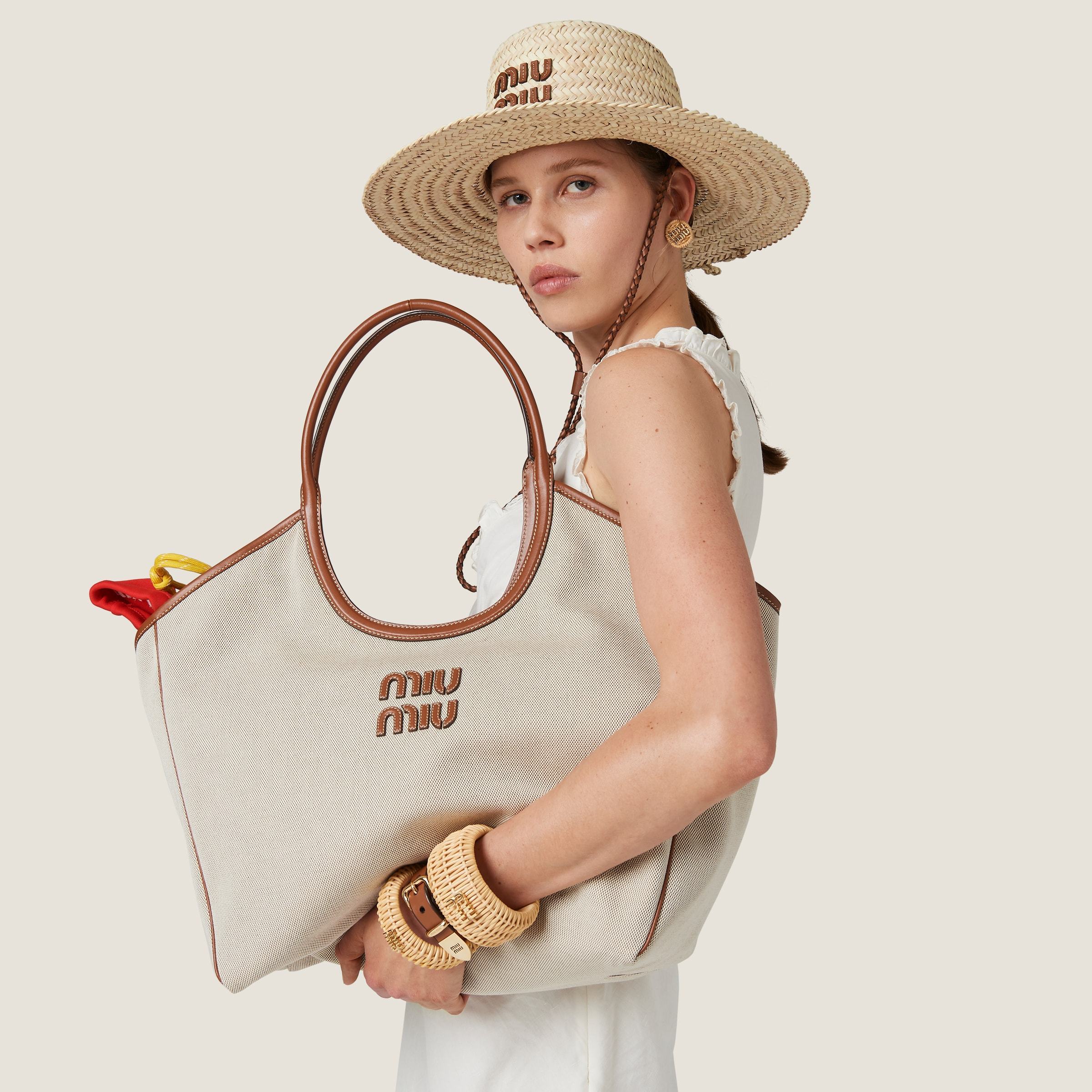 《送料無料》 MIU MIU IVY canvas bag