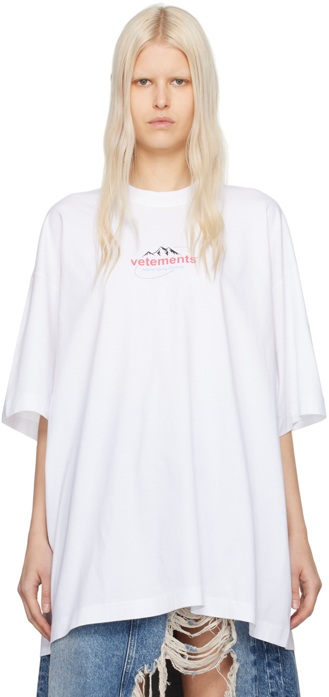 【関税込み】VETEMENTS ホワイト Spring Water Tシャツ