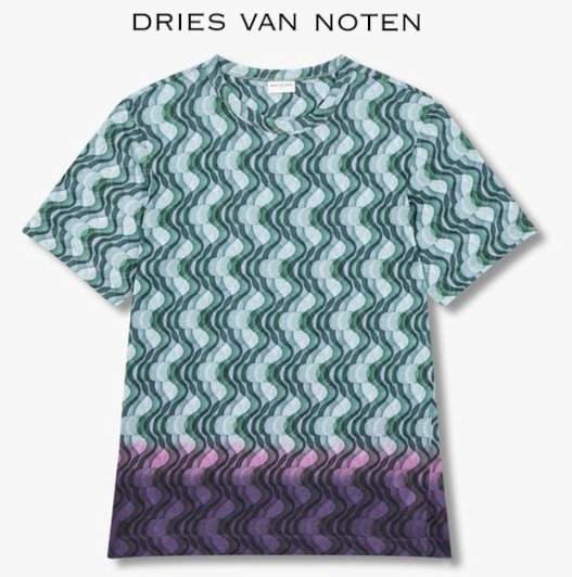 超レア●Dries Van Noten●WAVEプリントコットンTシャツ