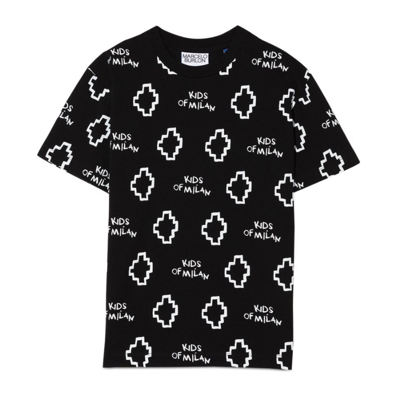 キッズ用トップス Marcelo Burlon MULTICOLOR WINGS T-SHIRT S/S