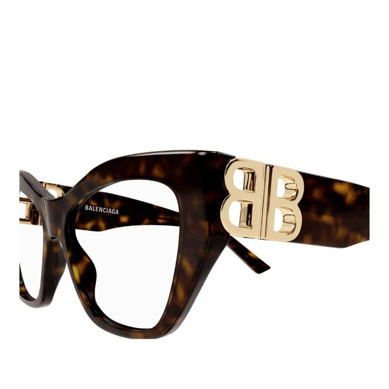 メガネ BALENCIAGA Balenciaga - BB0312O - 002 HAVANA HAVANA TRANSPA