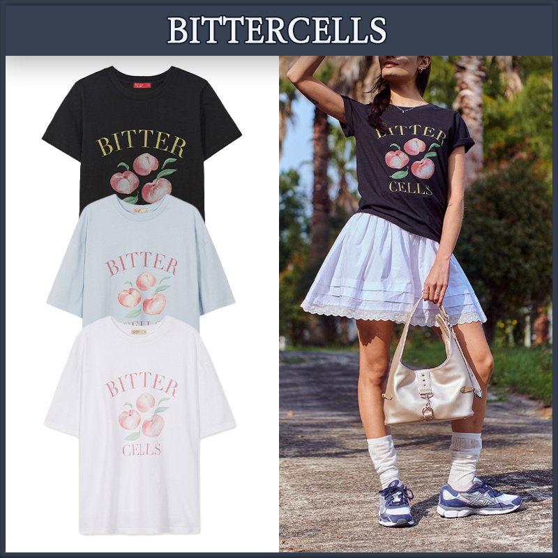 【BITTERCELLS】★人気商品★フラット ピーチ Tシャツ