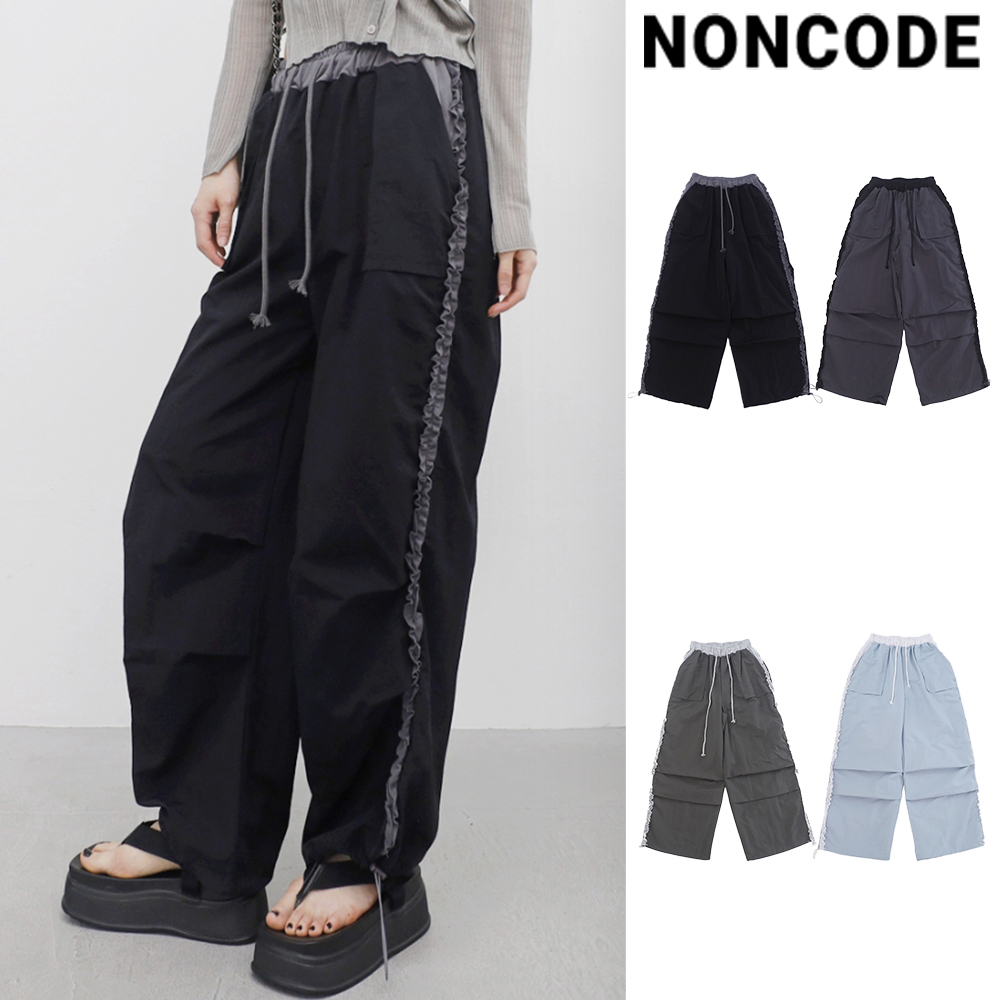 【NONCODE】Miffne String Pintuck Line Pants