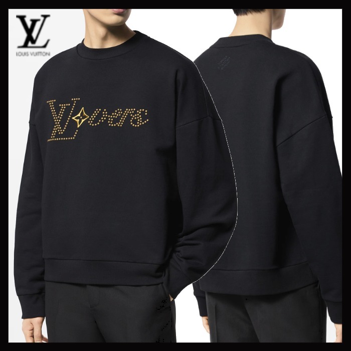 Louis Vuitton 24SS《コットンクルーネック》黒色 ロゴ DHL 直営