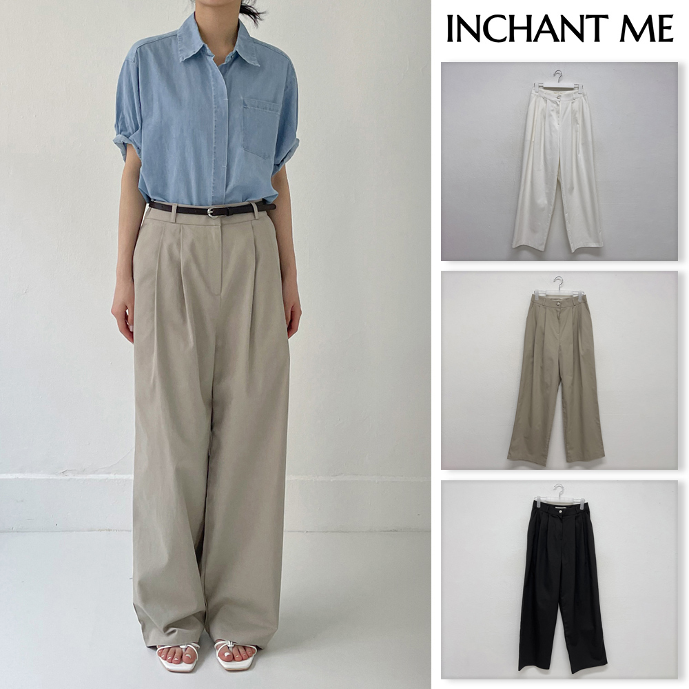 【INCHANT ME】Liona Cotton Long Wide Pants