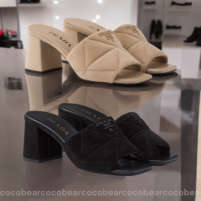 ☆PRADA☆プラダ ステッチスエード サンダル