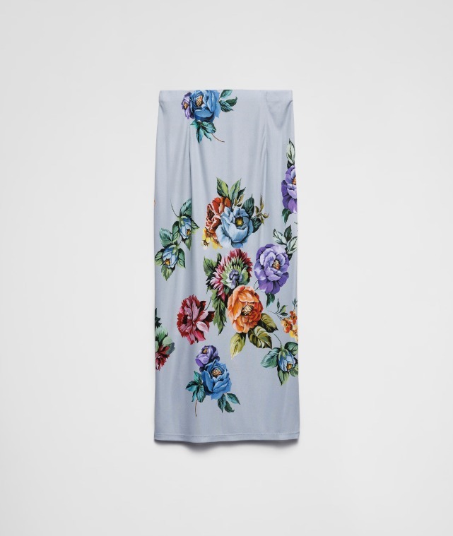 《送料無料》 PRADA Printed organzine skirt