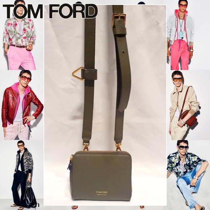 TOM FORD トムフォード ネックストラップ付き ウォレット White