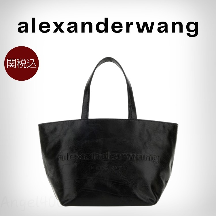 関税込 Alexander Wang punch クラックルレザー スモールトート