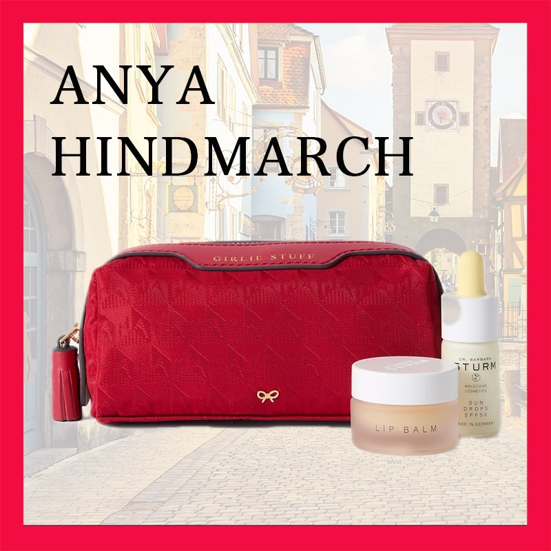 ANYA HINDMARCH☆関税込み☆リサイクルジャカード ポーチ レザー