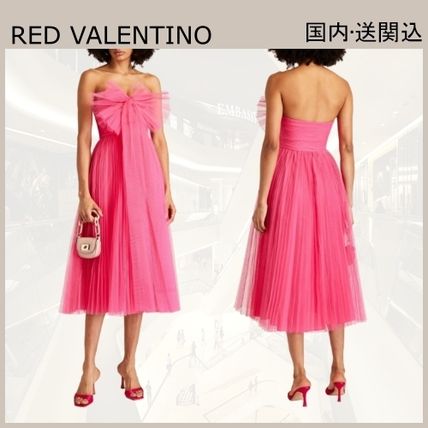 超特価セール開催！！ プリーツ ピンク系 RED VALENTINO(レッドヴァレンティノ ワンピース