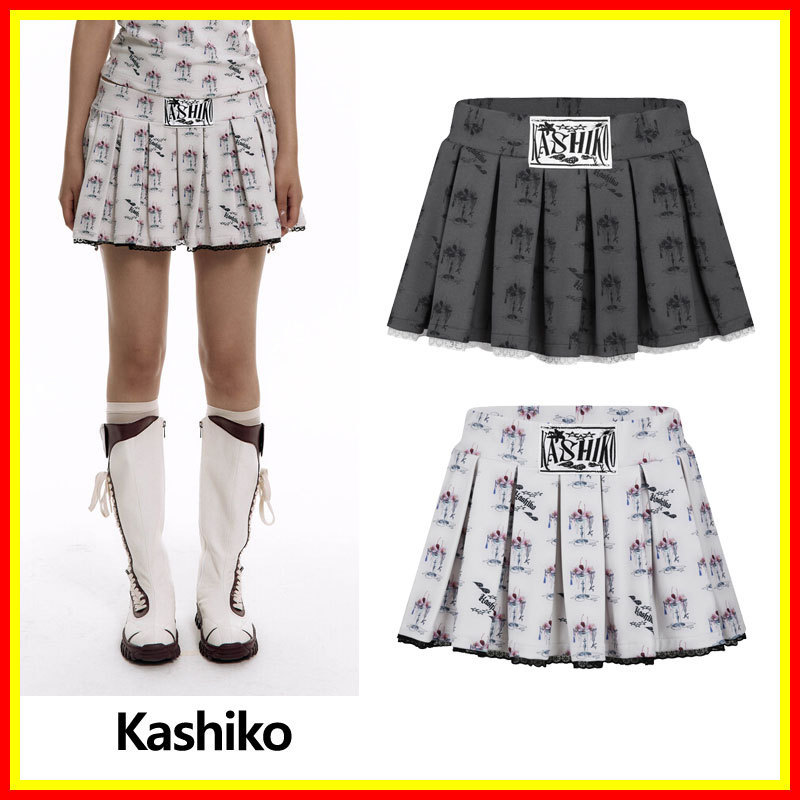 [Kashiko] Jewel cocktail Pleats Skirt Pants /追跡付