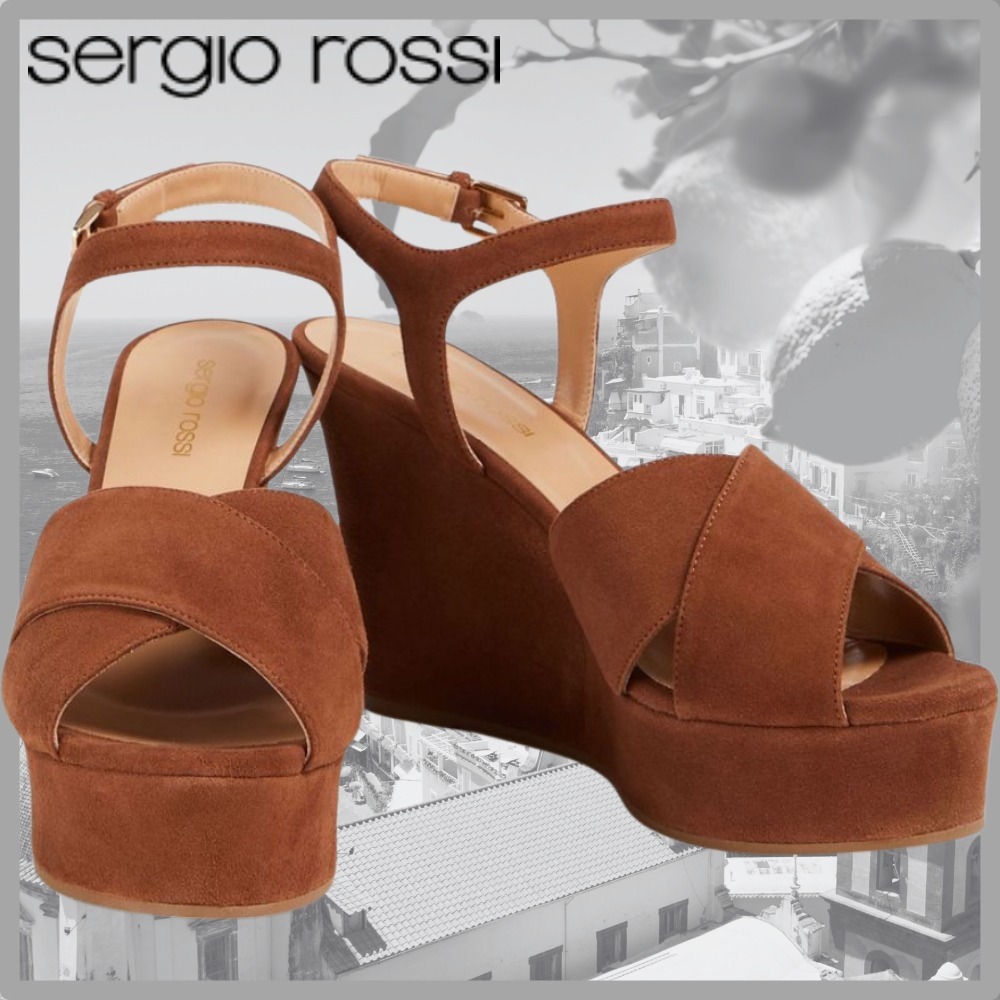 【Sergio Rossi】ベストセラー スタイルUP★スエード サンダル