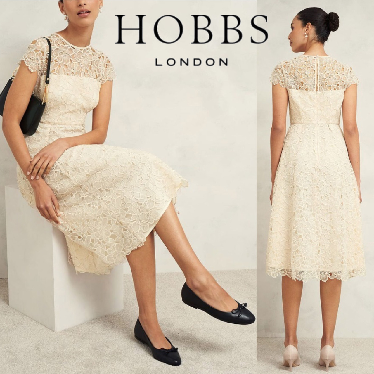 英国発【HOBBS LONDON】ジョアンナ レースドレス 関税込