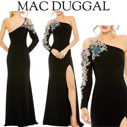 関税送料込【MAC DUGGAL】ミディ ワンピース 装飾 長袖 ブラック 楽天市場】【再入荷♪4/27 20時】（ブラック）（S~M/L~2L）対応