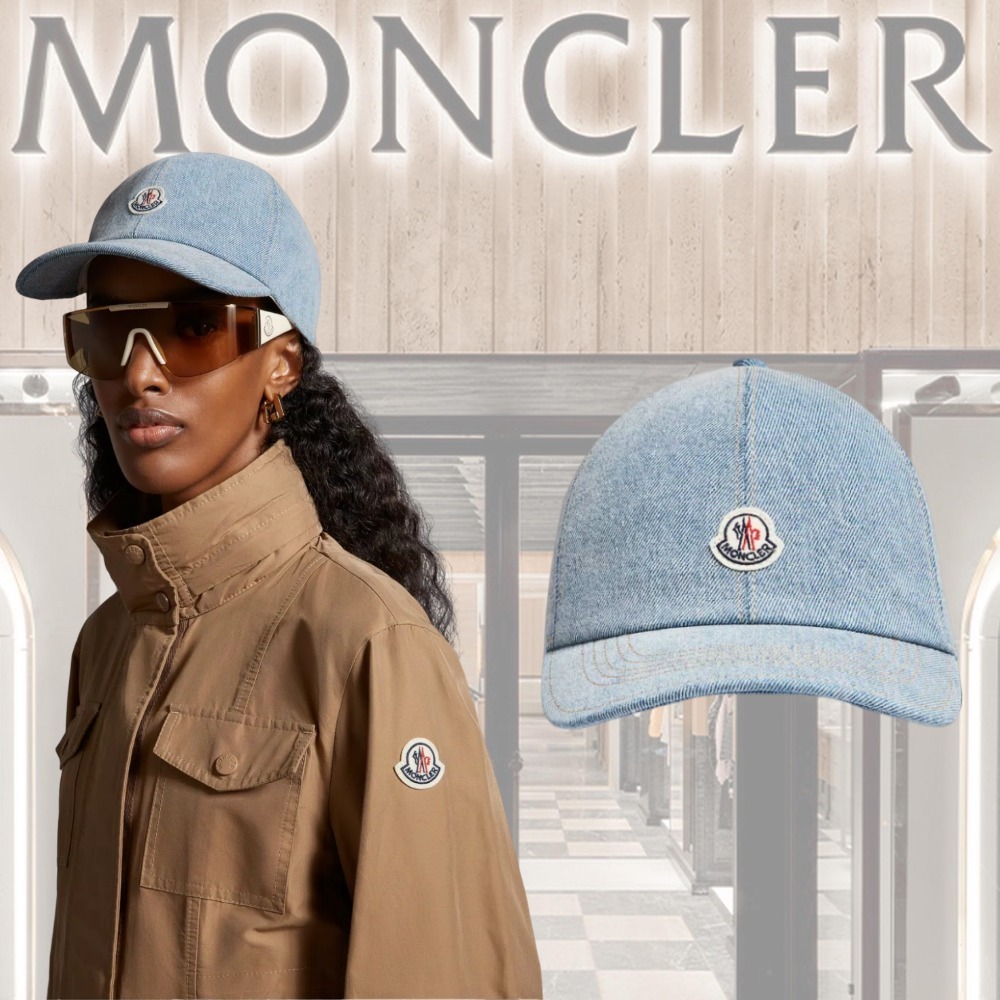 ★【MONCLER】CAPPELLO DA BASEBALL IN DENIM★デニムキャップ