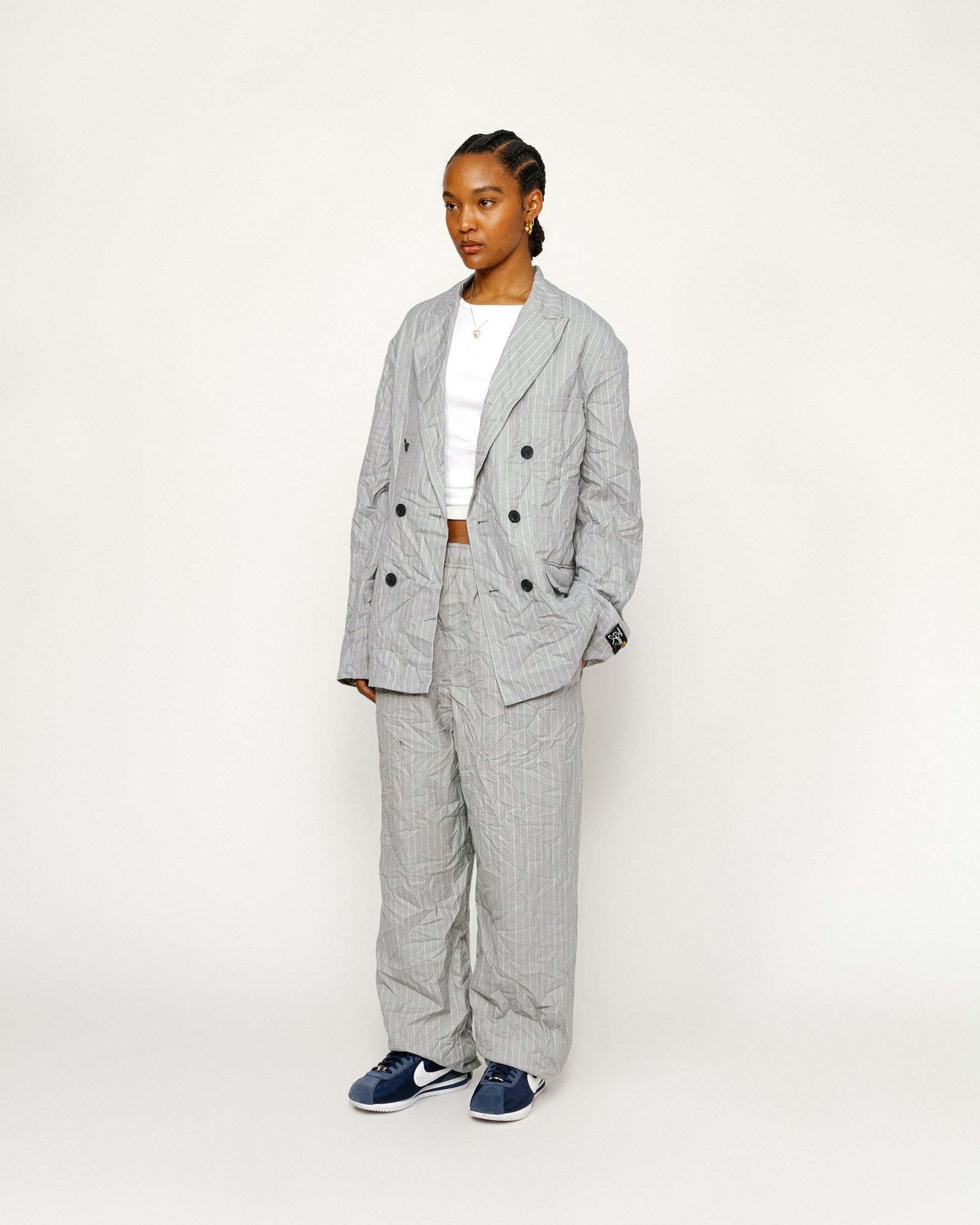 Wool Stripe Beach Pant - Black – Feature