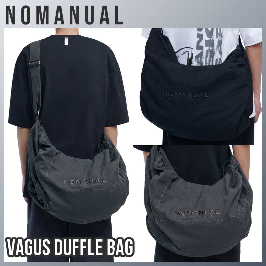【NOMANUAL】VAGUS DUFFLE BAG 2色 ★韓国の大人気★ VAGUS DUFFLE BAG - BLACK - nomanual | 60% - Asian Fashion