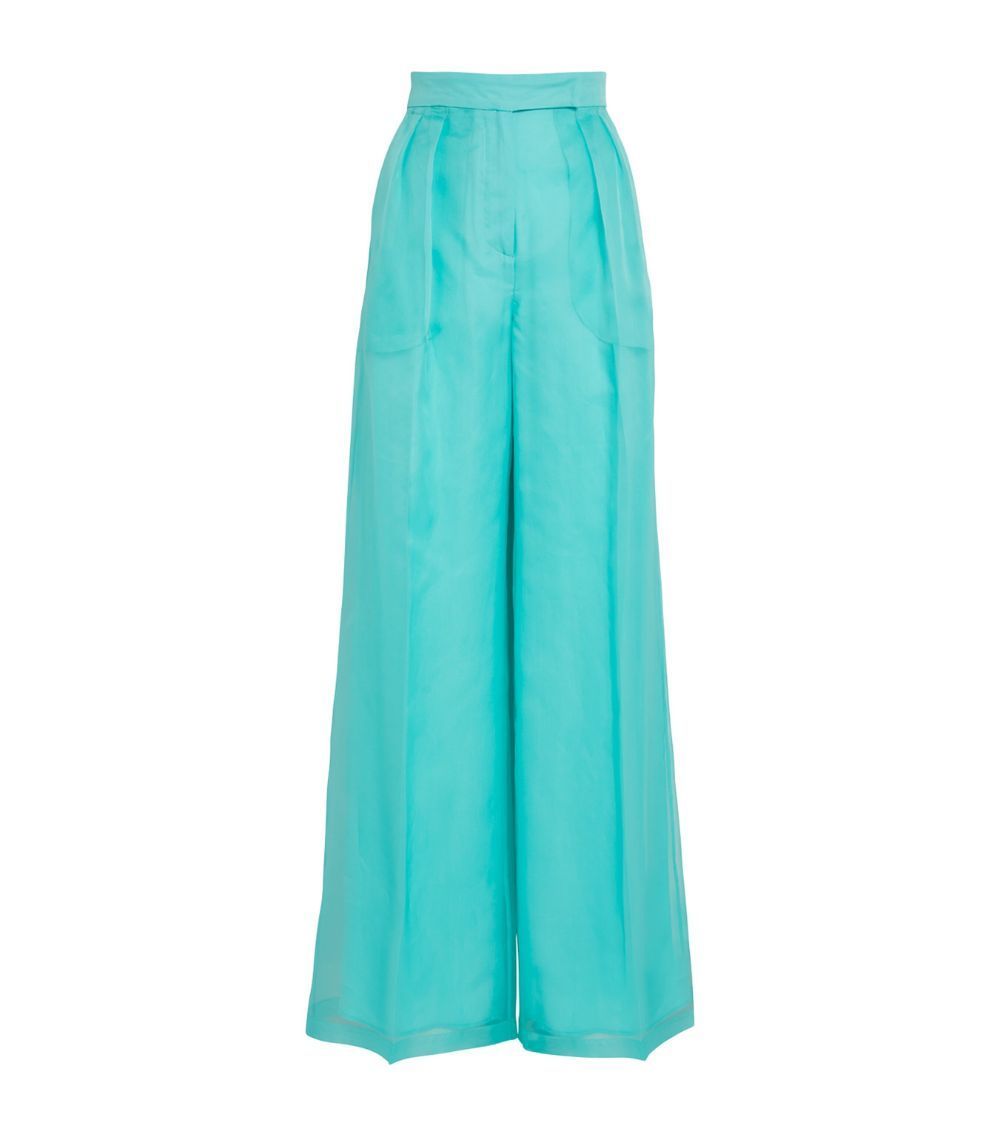 《送料無料》 MAX MARA Silk organza trousers CALIBRES