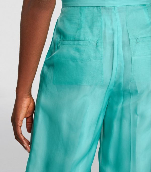 《送料無料》 MAX MARA Silk organza trousers CALIBRES