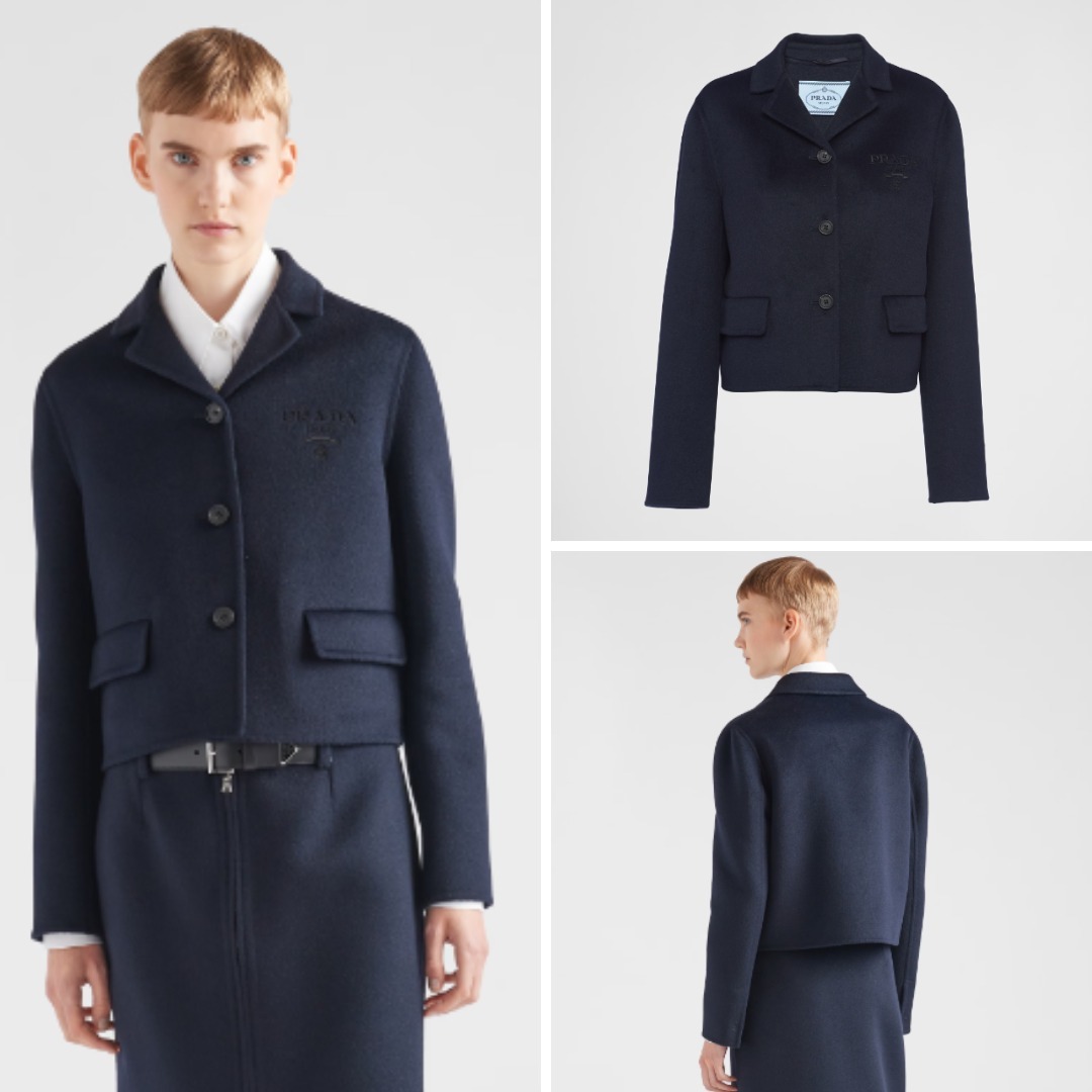 《送料無料》 PRADA Single-breasted cashgora jacket