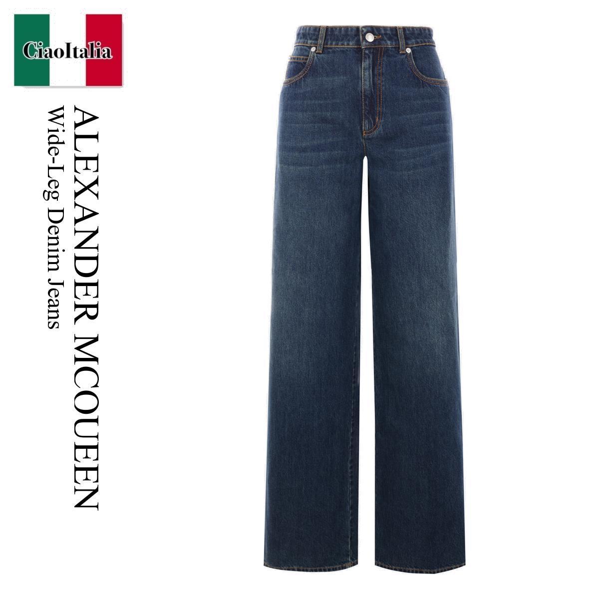 デニム・ジーパン Alexander Mcqueen Wide-Leg Denim Jeans