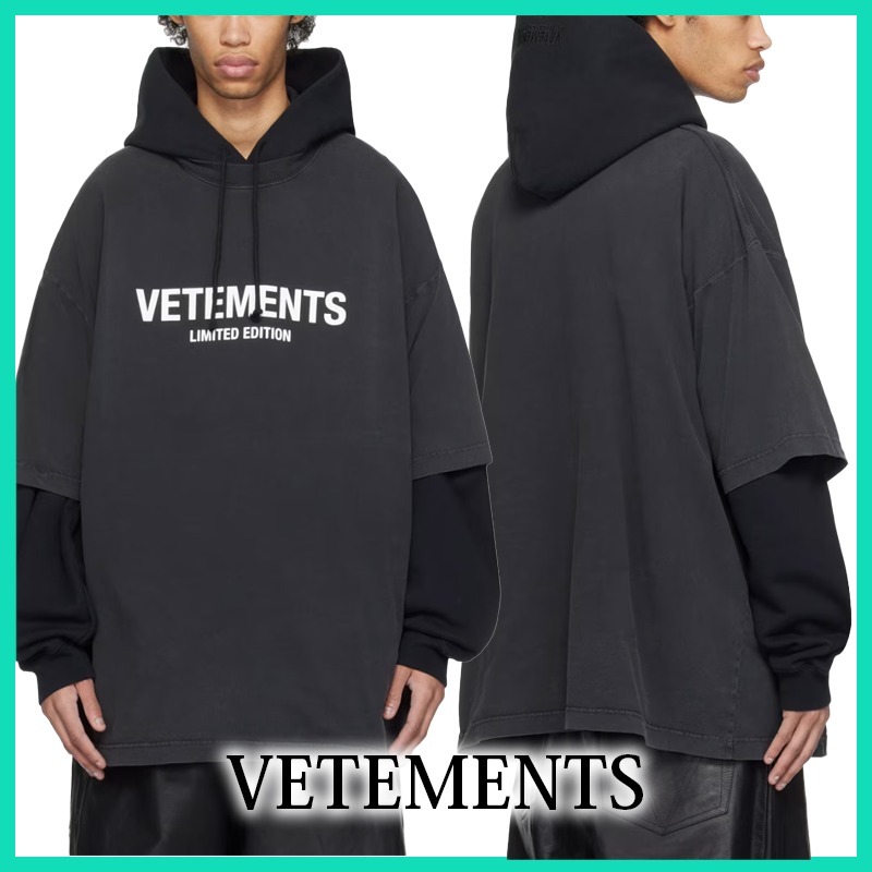 *VETEMENTS*クールネック ロゴ Tシャツ*送料込み*