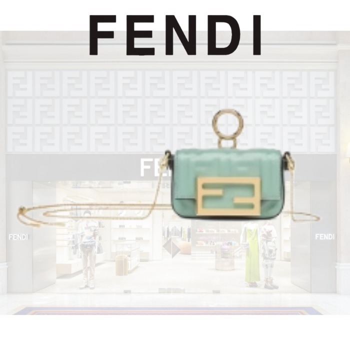 アウトレット【FENDI】ナノ バケットチャームミニバッグ GREEN