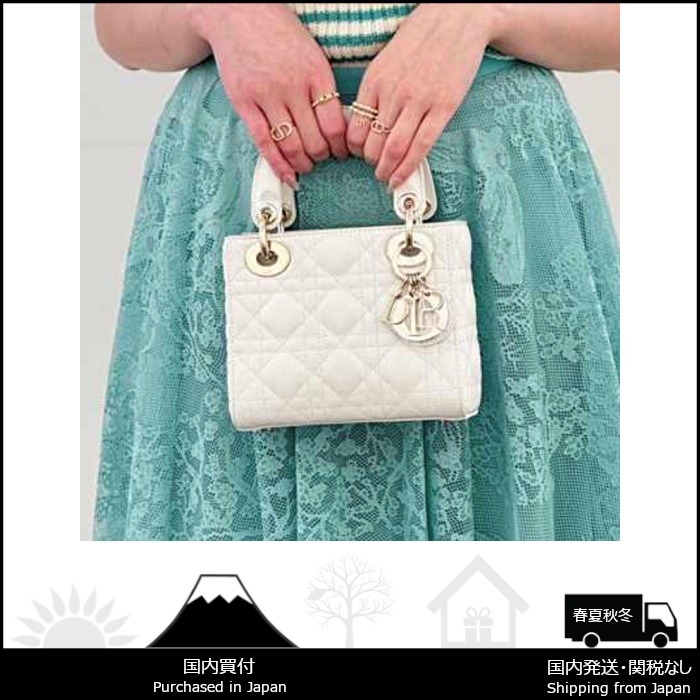 【ディオール】Lady Dior バッグ ミニ ラムスキン