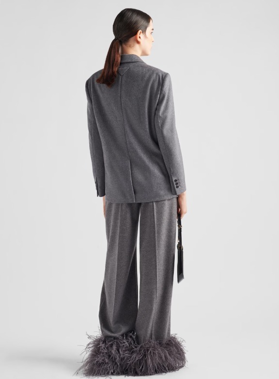 《送料無料》 PRADA Single-breasted cashmere jacket