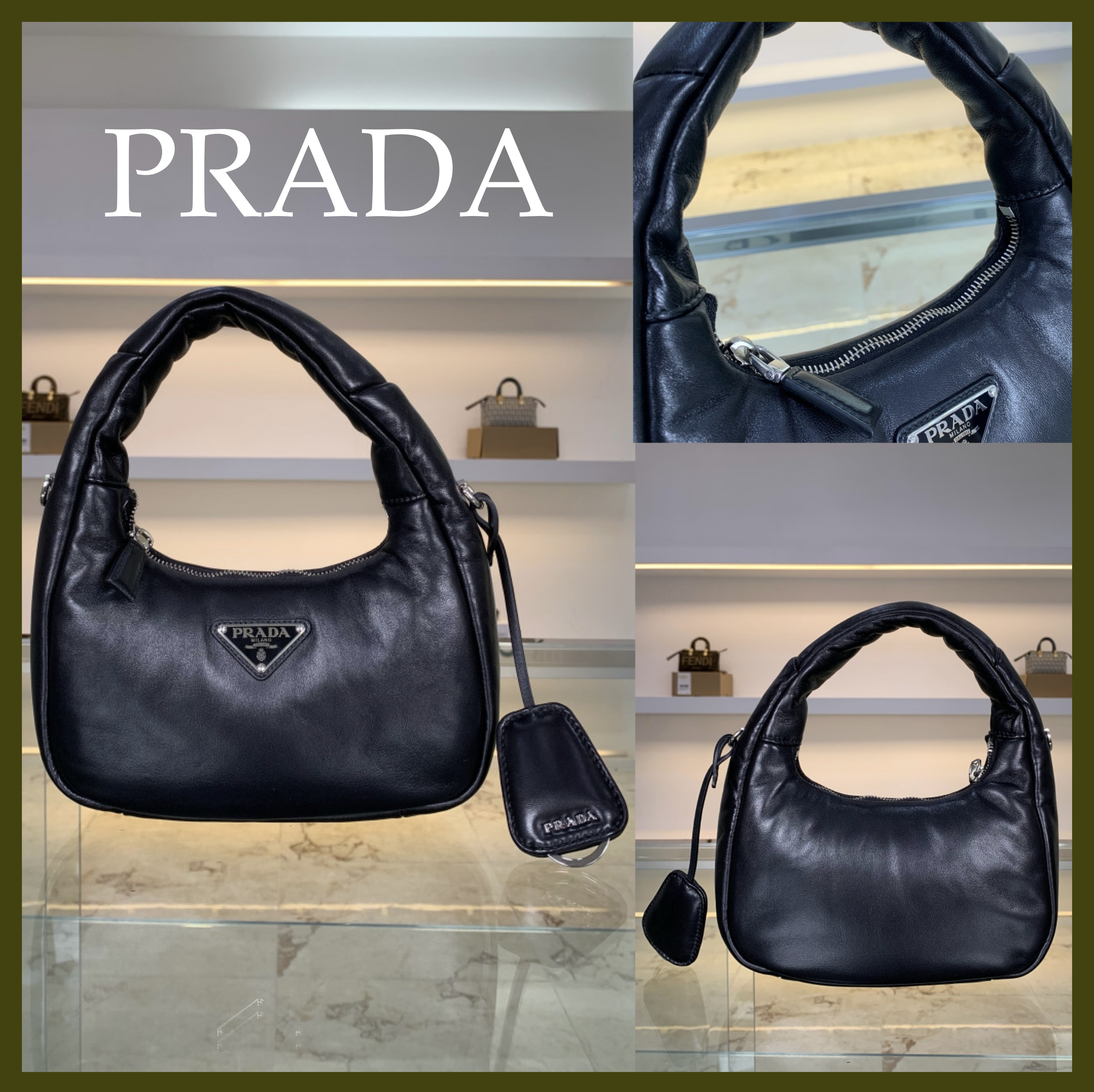 ☆PRADA☆ ソフト ナッパレザー ミニバッグ トートバッグ