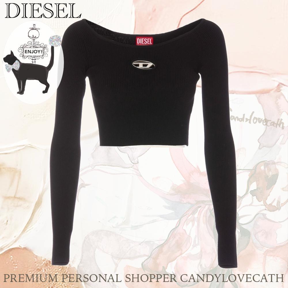 Tシャツ・カットソー DIESEL M-VERA-LS CROP TOP