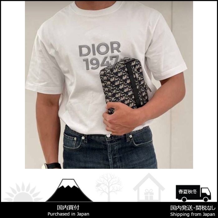 【ディオール】Tシャツ Dior 1947シグネチャー Men100％